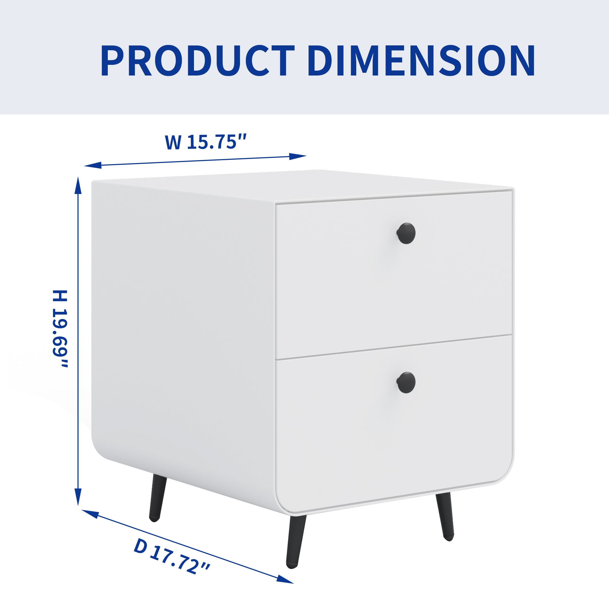 Modern Night Stand Storage Cabinet for Living Room Bedroom Steel Cabinet